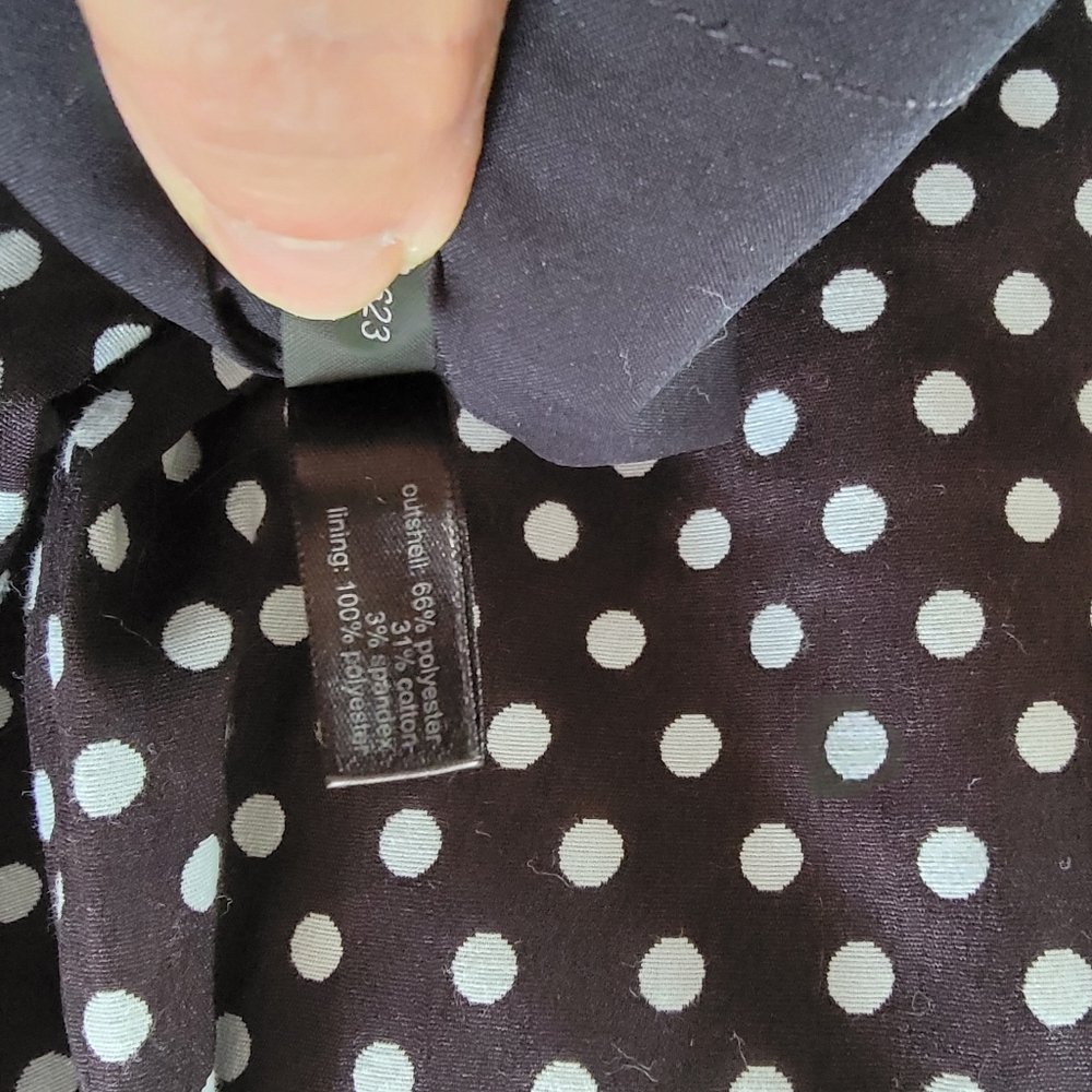 The Limited Polka Dot Sleeveless V Neck Sheath Dress - Picture 11 of 12